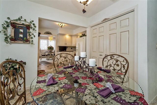 view of dining room