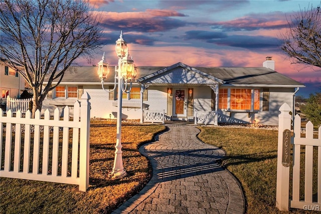 view of ranch-style home