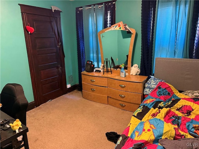 view of carpeted bedroom