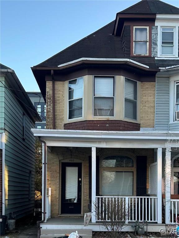 view of front of property with a porch