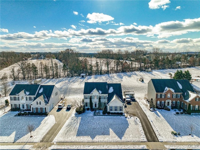 view of snowy aerial view