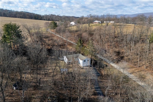 bird's eye view featuring a rural view