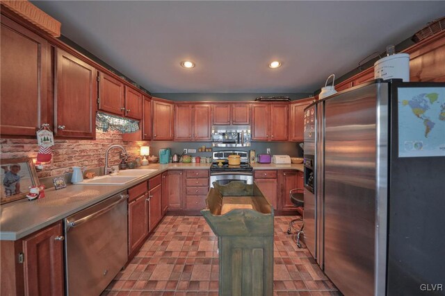 kitchen with sink and stainless steel appliances