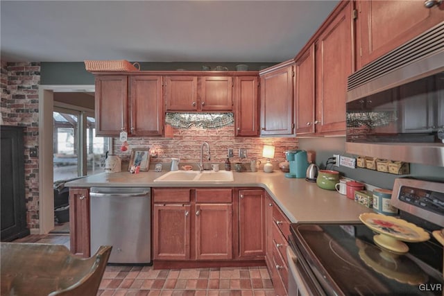 kitchen featuring sink and appliances with stainless steel finishes