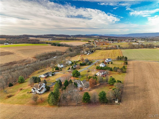 drone / aerial view featuring a rural view