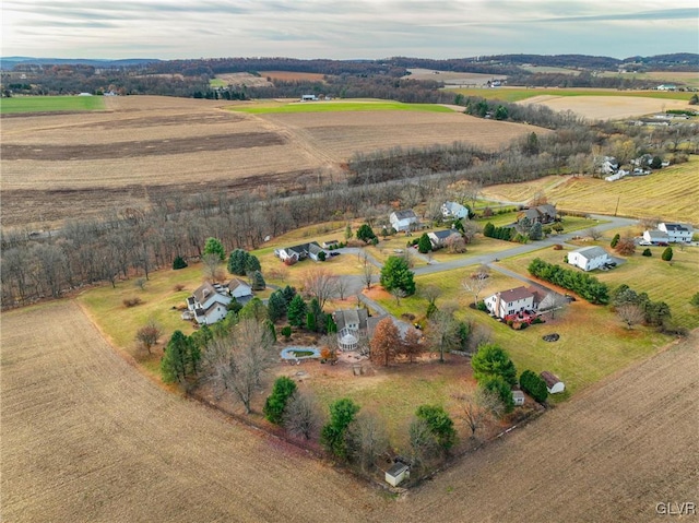 bird's eye view featuring a rural view