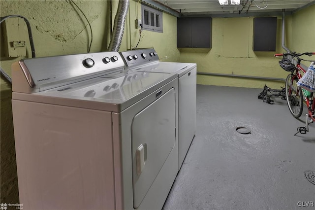 laundry area featuring washer and dryer