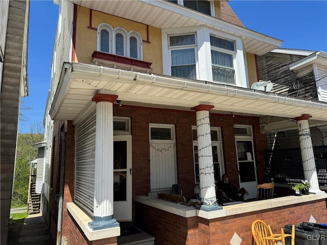 exterior space with a porch