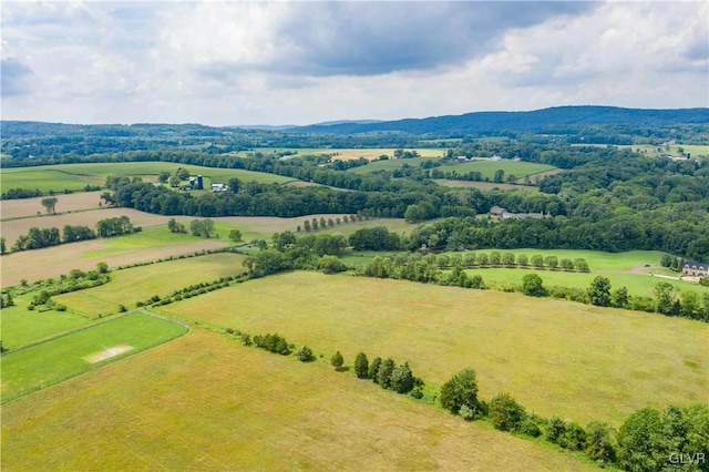 bird's eye view with a rural view