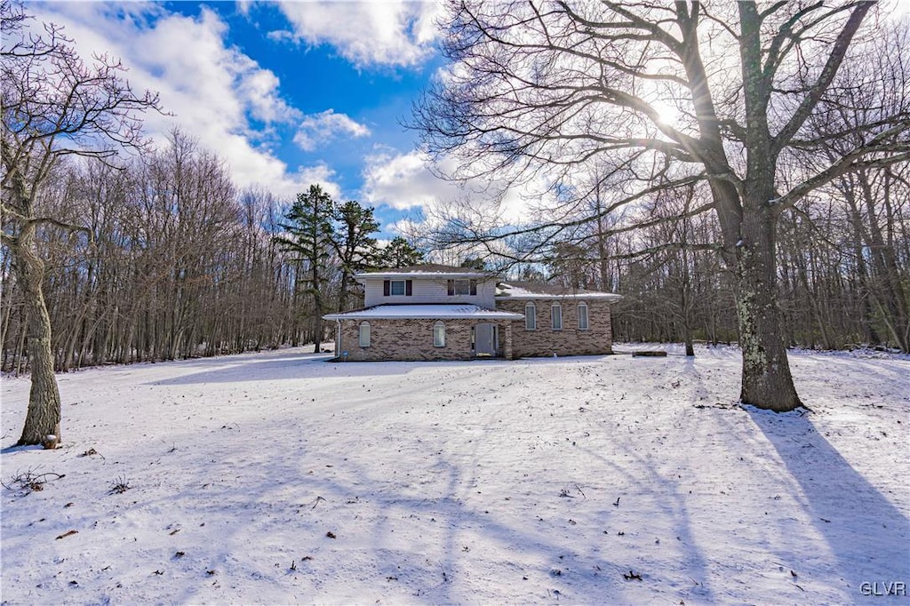 view of snowy yard