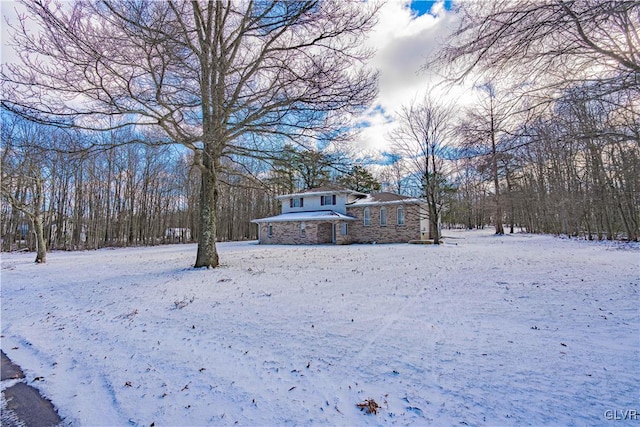 view of snowy yard