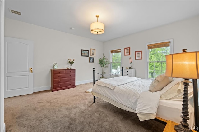 bedroom with carpet