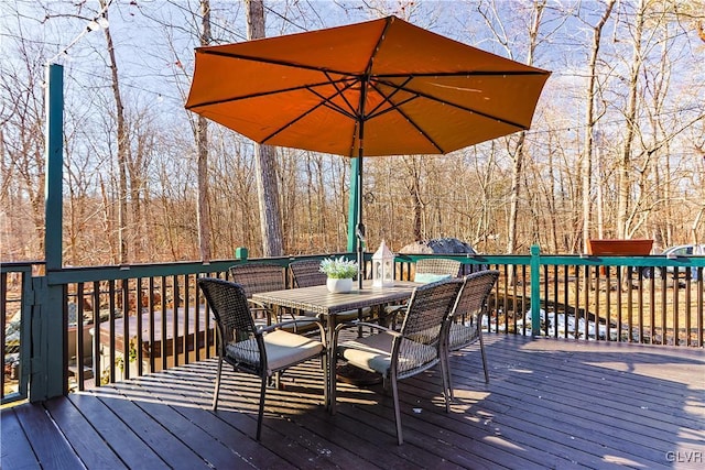 view of wooden deck