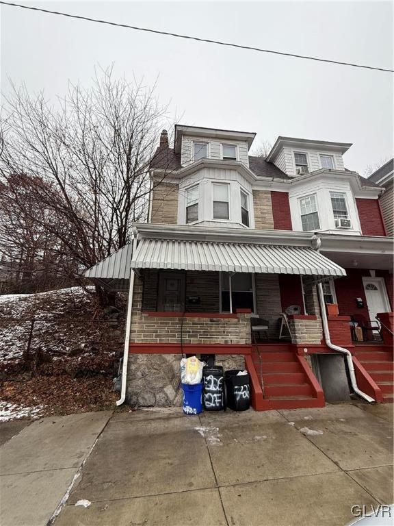 view of front of property with a porch