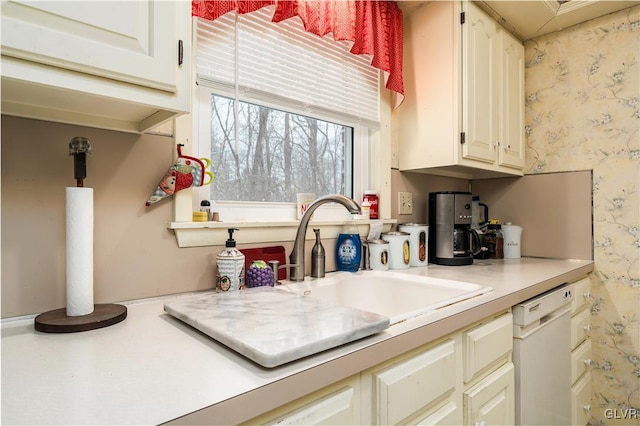 kitchen featuring dishwasher and sink