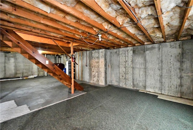 view of basement