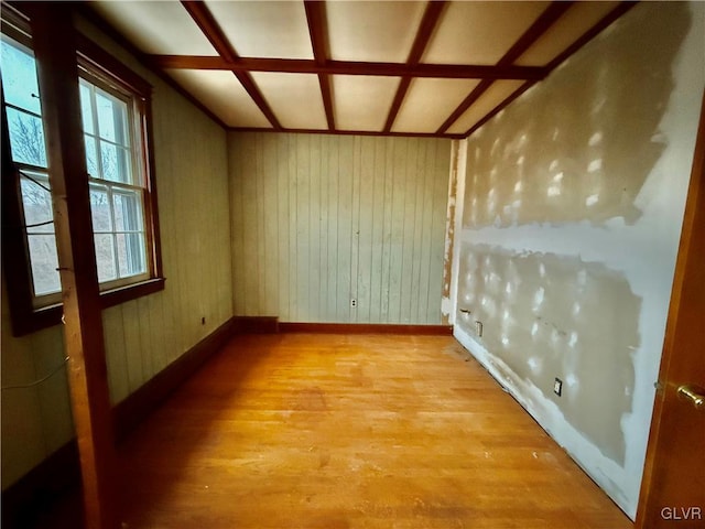 empty room featuring wood-type flooring