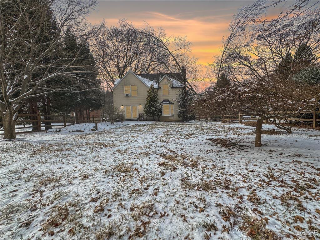 view of snowy yard