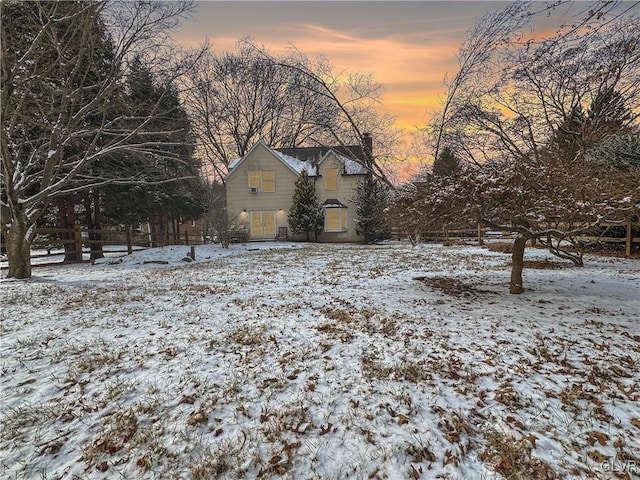 view of snowy yard