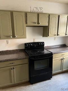 kitchen with black / electric stove