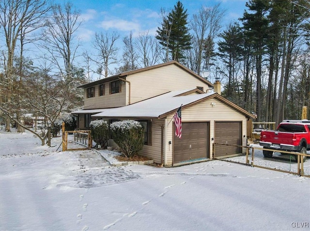 view of front of house featuring a garage