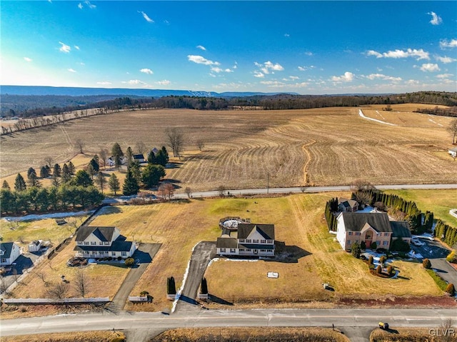 bird's eye view featuring a rural view