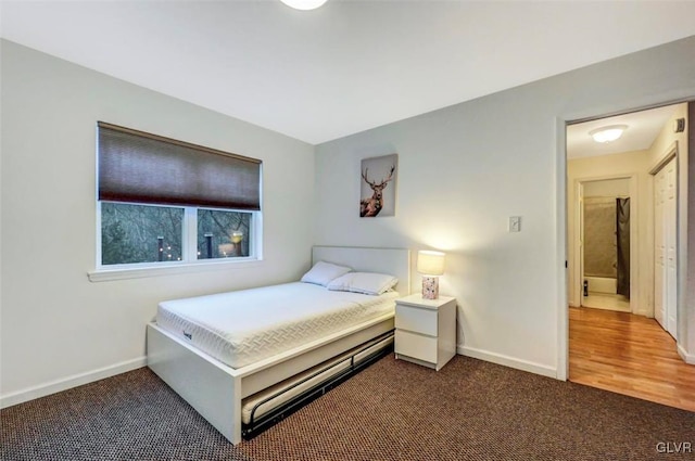 bedroom with carpet floors