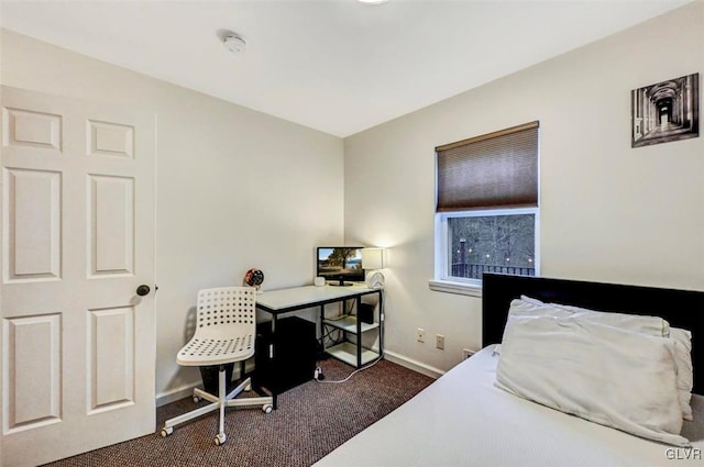 view of carpeted bedroom