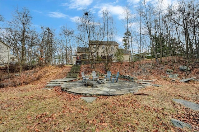 view of yard featuring a patio area