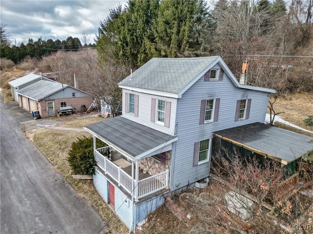 exterior space featuring covered porch