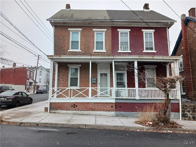 view of front of house with covered porch