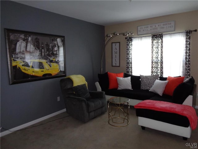 view of carpeted living room