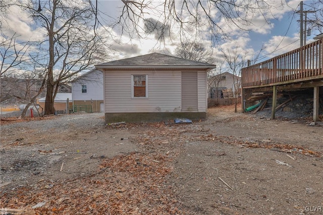 exterior space with a deck