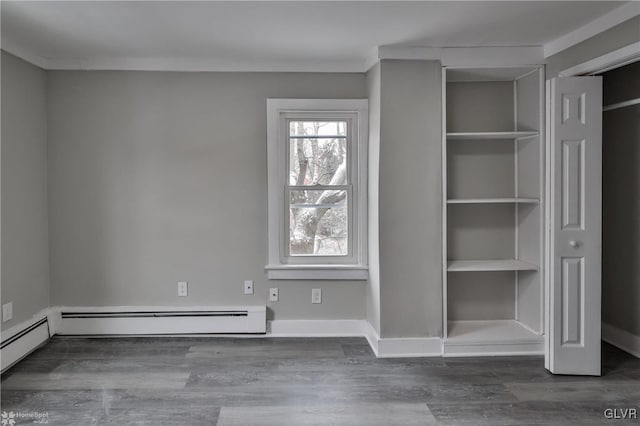 closet with baseboard heating