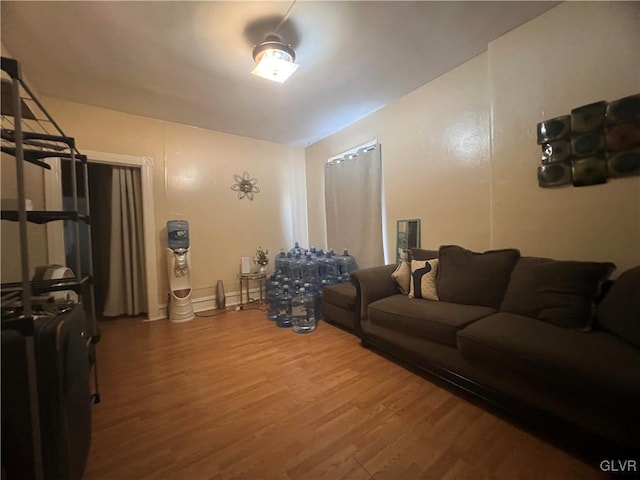 living room with wood-type flooring