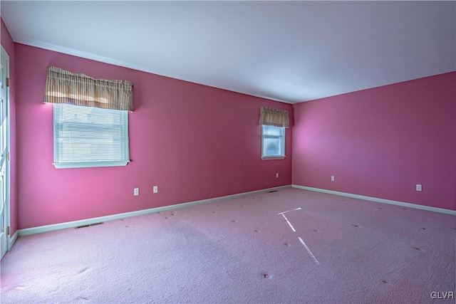 view of carpeted spare room