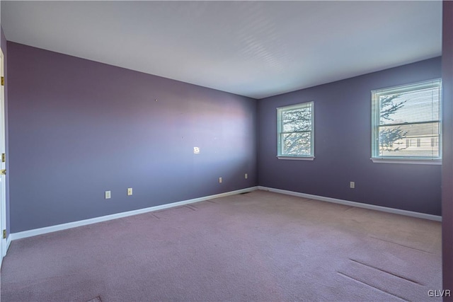 view of carpeted spare room