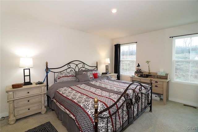 view of carpeted bedroom