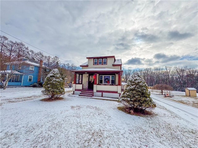 bungalow featuring covered porch