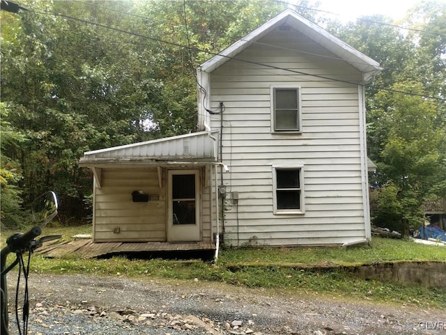 view of rear view of property