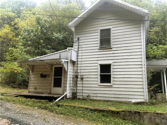 view of back of property