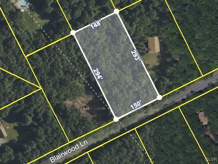325 Blairwood Ln, Tunkhannock Township, PA 18210 - map of property location with property parcel outlined