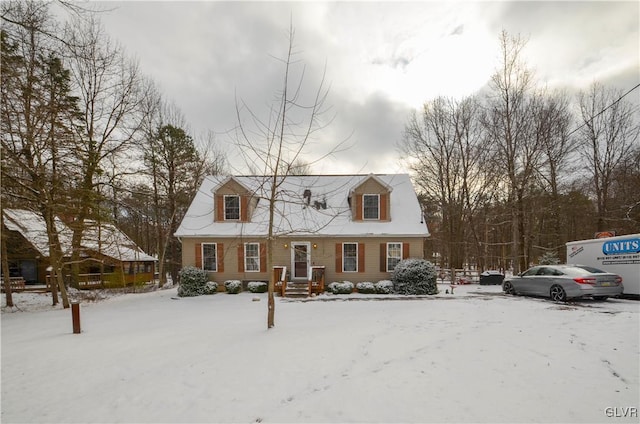 view of new england style home