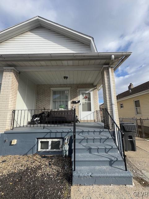 view of front of home with a porch