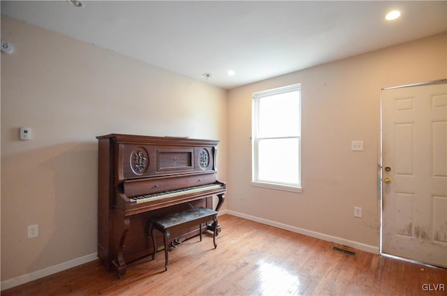 misc room with light wood-type flooring