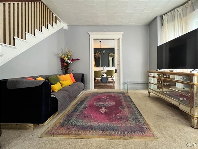 view of carpeted living room