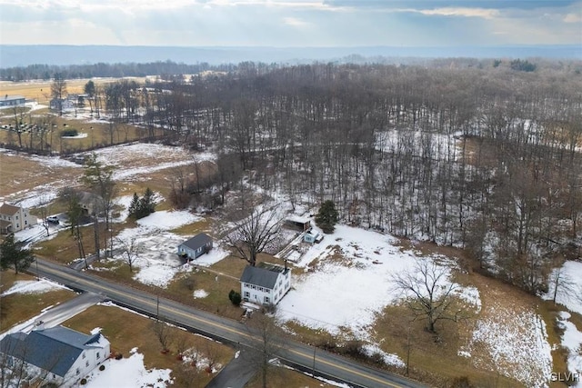 view of snowy aerial view