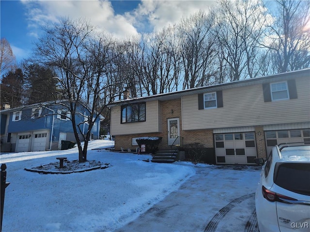 split foyer home with a garage