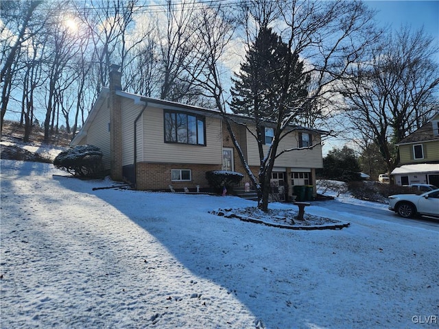 view of split foyer home