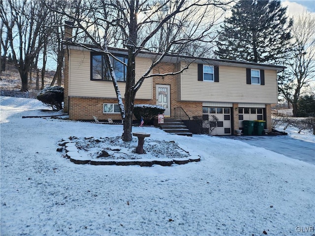 split foyer home with a garage